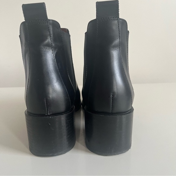 Everlane Women’s The Heel Boot Pull On Black Leather Almond Toe Block Heel 8.5 - Picture 13 of 15